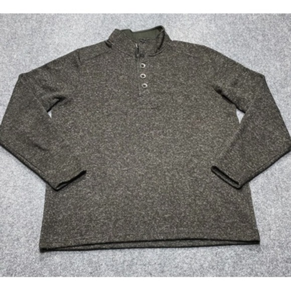 RedHead Other - Red Head Sweater Mens XL Gray Quarter Snap Pullover 100% Polyester Outdoors